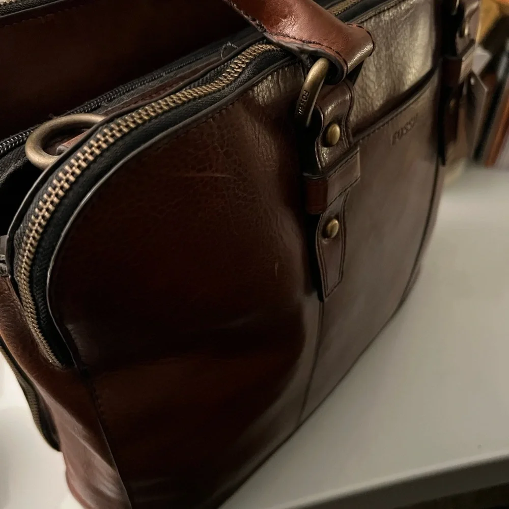 Fossil Dillon Pilot Bag Cognac